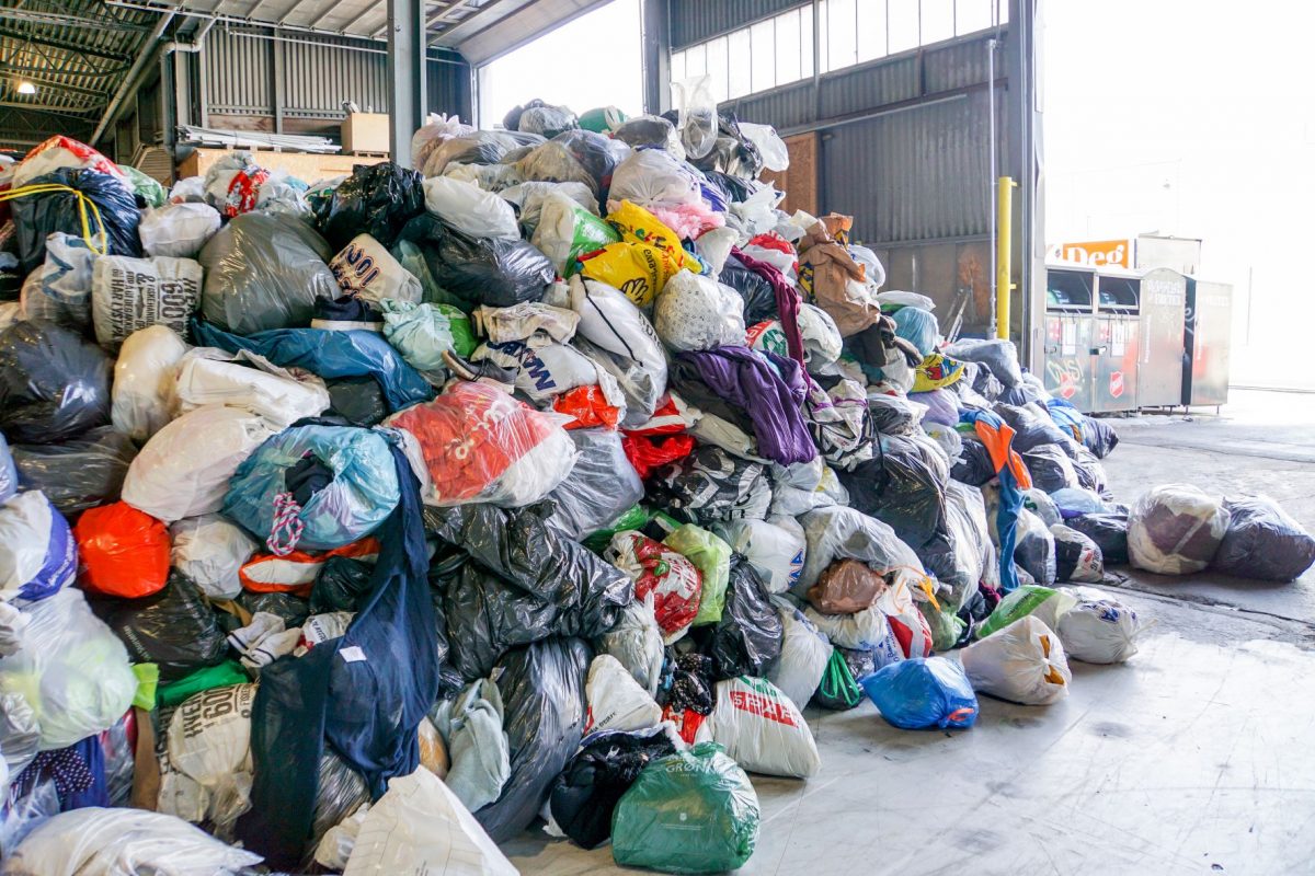 Textile waste piled high